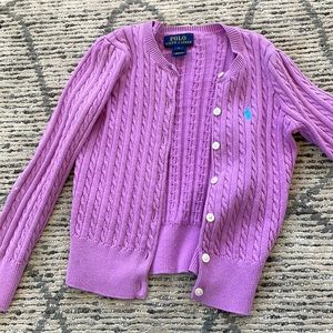 Pink Girls sweater button down size 5